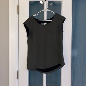 Loft short sleeve green work shirt.